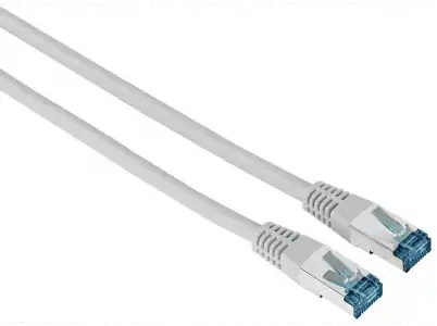 Cable de red - Hama 00200925, 10 m, 1 GBit/s, F/UTP, CAT 6, Enchufe RJ45, Gris