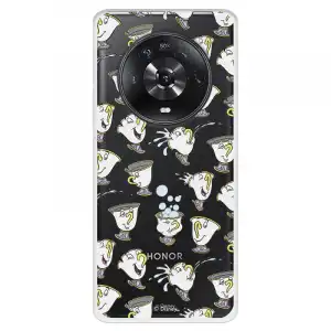 Funda Para Huawei Honor Magic4 Lite Oficial De Disney Chip Potts Siluetas - La Bella Y La Bestia