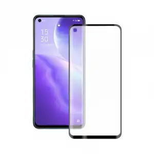 Mobile Tech Full Glue Protector Cristal Templado Negro 2.5D para Oppo X3 Lite