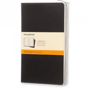 Moleskine Cahier Set de 3 Cuadernos 80 Páginas Rayadas Negro