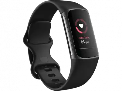 Pulsera de actividad - Fitbit Charge 5, Platino Negro, 13 21 cm, 1.04", GPS, BT LE, ECG, NFC, SpO2