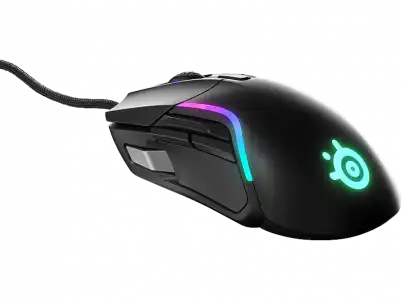 Ratón gaming - SteelSeries Rival 5, Por cable, USB, 18.000 ppp, RGB, Aceleración 40G, 1 ms, Negro