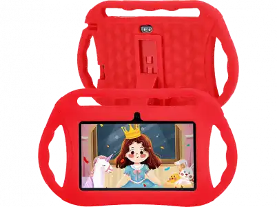 Tablet - DAM Q8-WiFi-Kids, Rojo, 32 GB, 7" WSVGA, 2 GB RAM, ARM Cortex™ A53, Android