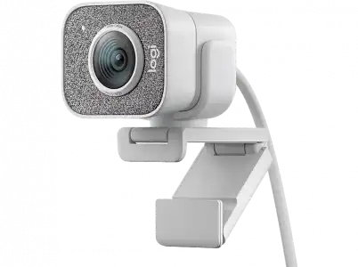 Webcam - Logitech StreamCam, FHD 1080p a 60fps, Autofoque inteligente, Rendimiento Audio Premium, Montaje versátil, USB-C, Blanco