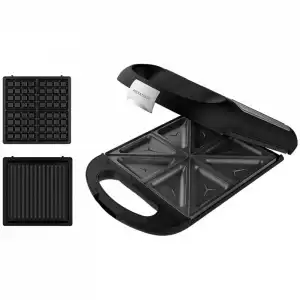 Cecotec Rock´nToast Family 3in1 Sandwichera 1500W Inox/Negro