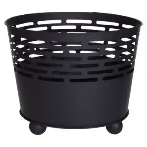 Cubo Para Leña Negro 39x32 Cm Progarden