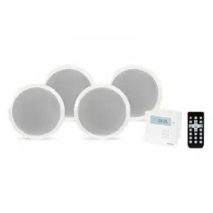 Fonestar KS-064 Kit de Audio Amplificador de Pared + 4 Altavoces de Techo