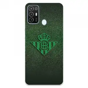 Funda Para Zte Blade A52 Del Real Betis Balompié Escudo Verde Fondo Trama - Licencia Oficial Real Betis Balompié