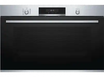 Horno - Bosch Serie 6 VBD5780S0, Multifunción, 112L, 90cm, 10 funciones, LCD, Clase A+, Pirolítico, Negro