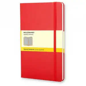 Moleskine MM712 Cuaderno 192 Hojas Cuadrícula Rojo