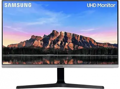 Monitor - Samsung LU28R550UQRXEN, 28" UHD 4K, 300 cd/m², 4 ms, 60 Hz, HDMI, AMD FreeSync, Modo juego, Gris