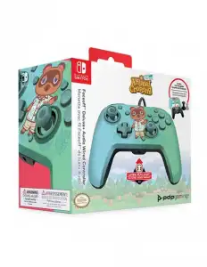 PDP Faceoff Deluxe Audio Mando con Cable Animal Crossing para Nintendo Switch