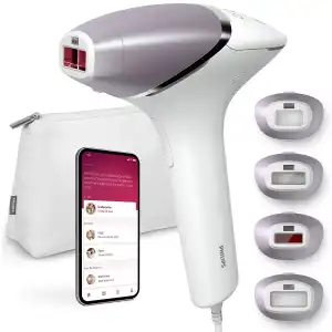 Philips - Depiladora IPL Lumea Serie 8000, Luz Pulsada, Cara Y Cuerpo, 4 Cabezales