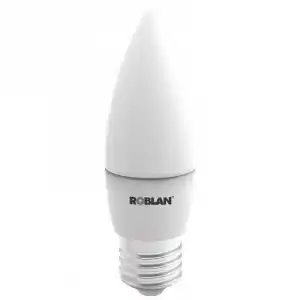 Roblan Bombilla LED Vela 5W E27 Blanco Cálido