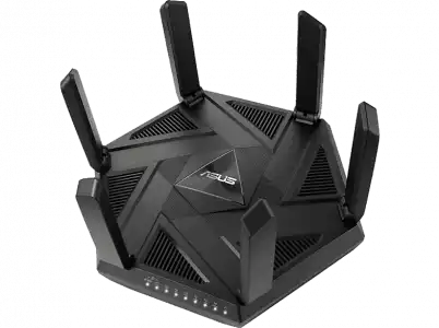 Router WiFi - Asus RT-AXE7800, 7800 Mbit/s, Tribanda 6E, MU-MIMO, Negro