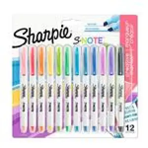 Set de 12 marcadores Sharpie Snote colores pastel