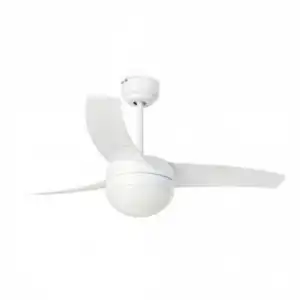 Ventilador De Techo Con Luz Easy Ø105cms Blanco 2xe27 15w 3 Palas Faro 33415