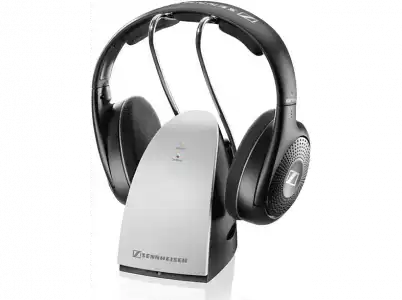 Auriculares inalámbricos - Sennheiser RS120, De diadema, Para TV, Radiofrecuencia, Negro + Base carga