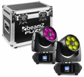 Beamz 150.387 Set 2 Fuze610z Y Maleta Transporte Cabeza Movil Led Precio Características