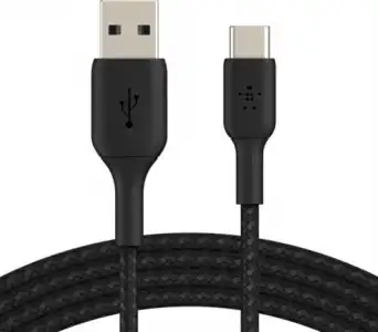 Belkin - Cable Trenzado BOOST CHARGE Lightning A USB-C Negro De 2 Metros