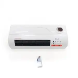 Calefactor Cerámico De Pared Bajo Consumo Niklas Split Ptc 2000 W 51x12x22 Cm 3 Niveles De Potencia, Temporizador Con Mando