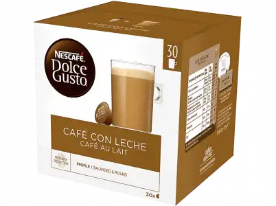 Cápsulas monodosis - Nescafé Dolce Gusto Magnum Café Leche, Robusta, 30 Unidades