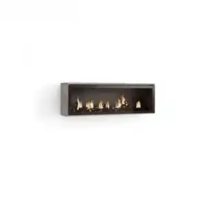 Chimenea Eléctrica Led | Sin Calor | 107x38x25cm | Colgado, Suspendido | Salón - Comedor | Bajo Consumo | Estilo Moderno | Cemento