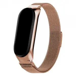 Cool Correa Metal Rosa Dorado para Xiaomi Mi Band 5/6/7/Amazfit Band 5