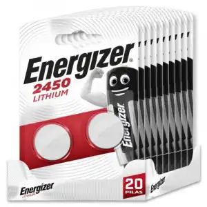 Energizer Pack de 20 Pilas de Botón 2450 Lithium 3V