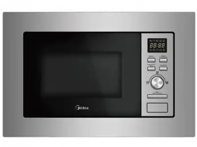 Microondas - Midea MCMI207GDIP, 1050 W, 7 Programas, 17 Litros, Con grill, Bloqueo infantil, Descongelación, Plata