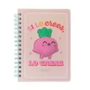 Mr Wonderful Libreta A5 con squishy Remolacha Si lo crees, lo creas