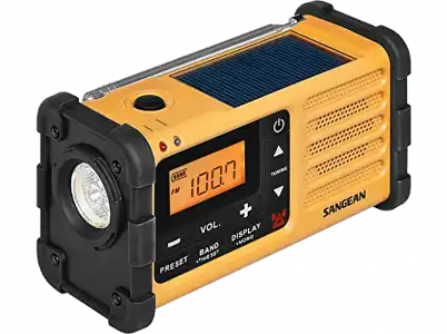 Radio portátil - Sangean MMR-88, FM, AM, Emergencia, Manivela, Solar, USB