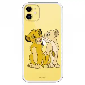 Funda Oficial de Disney Simba y Nala Silueta El Rey León para iPhone 11