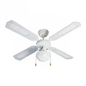 Grupo FM VT-Cassic-105B Ventilador de Techo con Luz LED 50W Blanco