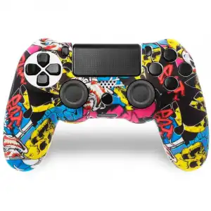 OcioDual Funda Silicona Skull Graffiti para PS4