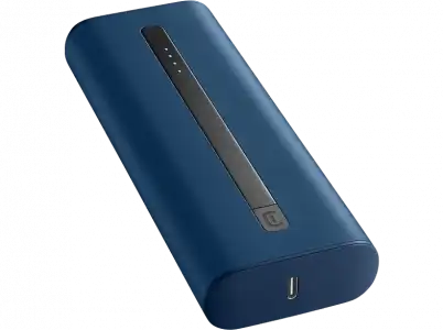 Powerbank - CellularLine Thunder, Universal, 20000 mAh, 2 entradas USB-C, Azul