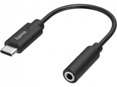 Adaptador - Hama 00200318, De conector USB-C a enchufe Jack 3.5 mm, Negro