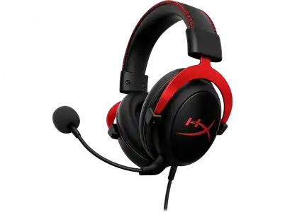 Auriculares gaming - HyperX Cloud II, De diadema, Con cable, Multiplataforma, Tecnología 7.1, Rojo