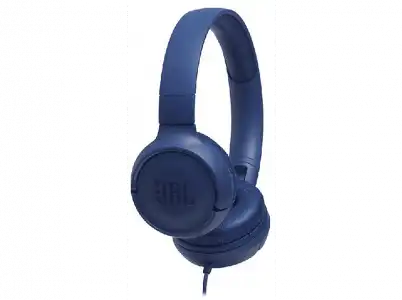 Auriculares - JBL Tune 500, Pure Bass Sound, Micrófono, Plegables, Control volumen, Azul