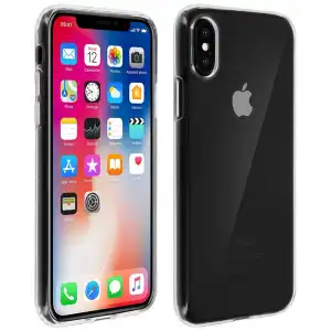 Avizar Funda Protectora de Silicona Flexible Ultrafina Transparente para iPhone X