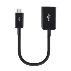 Belkin - Adaptador De USB On-the-Go A Micro-USB, 12 Cm - Negro