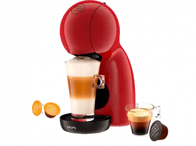 Cafetera de cápsulas - Nescafé Dolce Gusto Krups Piccolo XS, 15 Bar, 0.8 L, Calentamiento en 30 s, Roja