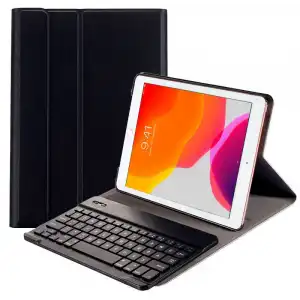 Cool Funda Polipiel Negra para Apple iPad (2019/2020/2021) 10.2" + Teclado Bluetooth