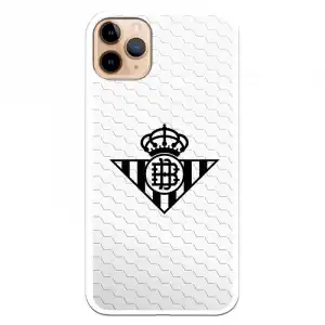 Funda Licencia Oficial Real Betis Balompié Escudo Negro Fondo Red para iPhone 11 Pro Max