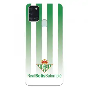 Funda Licencia Oficial Real Betis Balompié Fondo Rayas Verdiblancas para Samsung Galaxy A21S