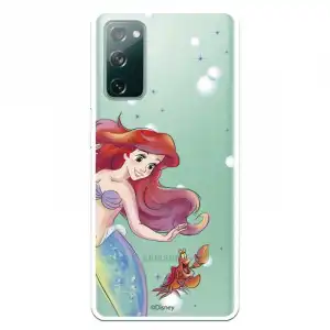 Funda Oficial de Disney La Sirenita Ariel y Sebastián Burbujas para Samsung Galaxy S20 FE