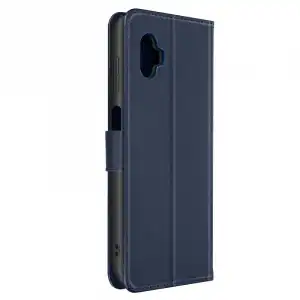 Funda Para Galaxy Xcover 6 Pro Cuero Auténtico Tarjetero Soporte Vídeo Azul