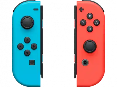 Mando - Joy-Con Set, Nintendo Switch, Izquierda y Derecha, Vibración HD, Rojo Azul Neón