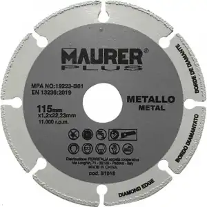 Maurer Disco Corte Universal para Metales 115x1.2mm