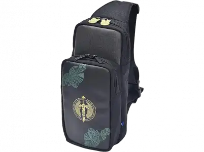 Mochila - Hori Bandolera Adventure Pack Zelda Nueva Edición Tears of the Kingdom, Para Nintendo Switch , Modelo OLED y Lite, Negro